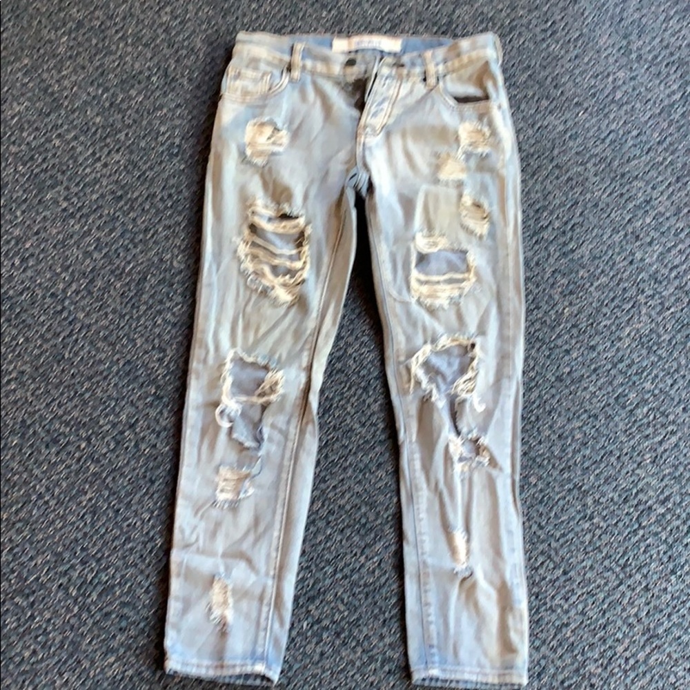 Brandy Melville Light Denim Distressed Jeans